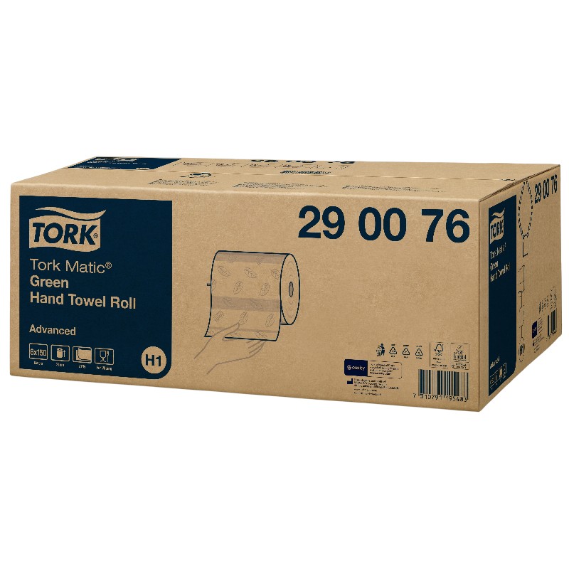 290076 - Tork Matic® Handtücher - 2-lagig - Recycelt Grün - 150 m - H1 - 6er-Packung
